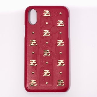 iPhoneXケース(Zスタッズ)レッド