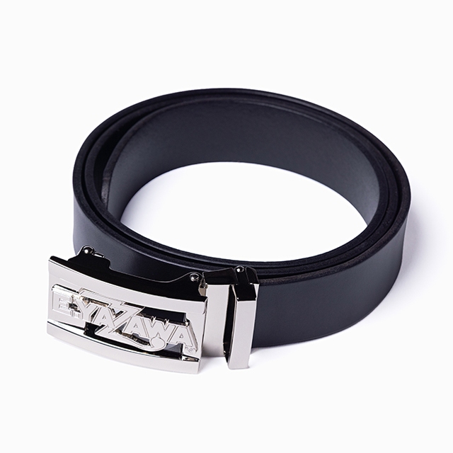 スライドレザーベルト(ロゴ)ブラック｜DIAMOND MOON通信販売｜矢沢永吉