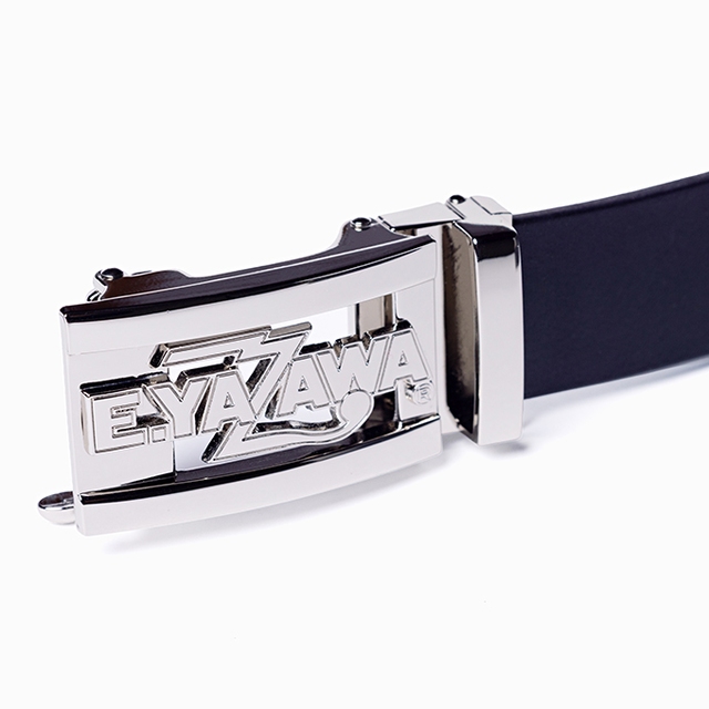 スライドレザーベルト(ロゴ)ブラック｜DIAMOND MOON通信販売｜矢沢永吉