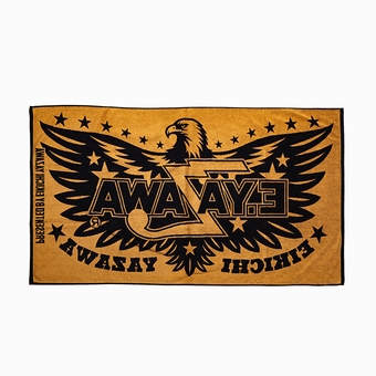 ☆矢沢永吉☆ピンク地黒フデロゴ白プレゼンスペシャルビーチタオル☆旧サイズ☆激レア スペシャルビーチタオル(フデ)ホワイト/ブラック｜DIAMOND MOON