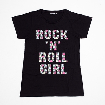 レディースTシャツ(ROCK'N'ROLL GIRL)ブラック