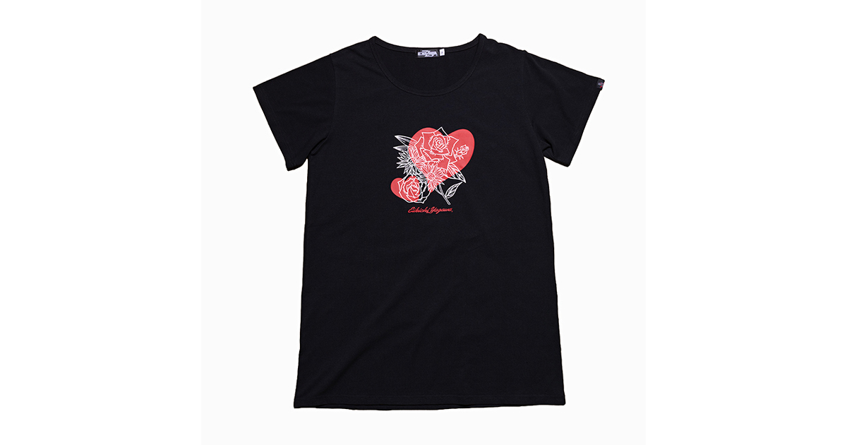 レディースTシャツ(eikichiyazawa)ローズハート｜DIAMOND MOON通信販売