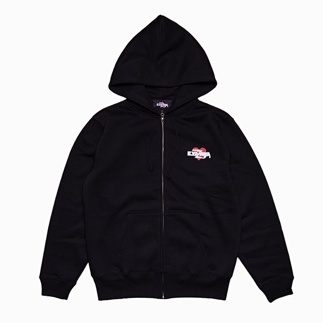 レディースパーカー(ロゴハート)ブラック｜DIAMOND MOON通信販売｜矢沢